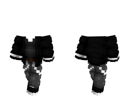 OB - Black Open Coat w/ Gray Fit