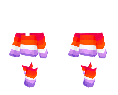 OB ~ Pink Orange White Purple Fit Minecraft skin