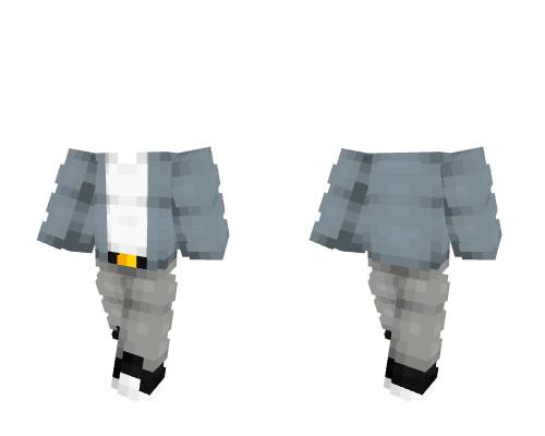 OB ~ Gray Jacket Overlaying White T w/ Belt & Jeans Minecraft skin