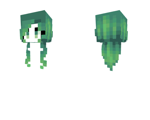 [New Style] HB - Messy Wavy Forest Green Minecraft skin