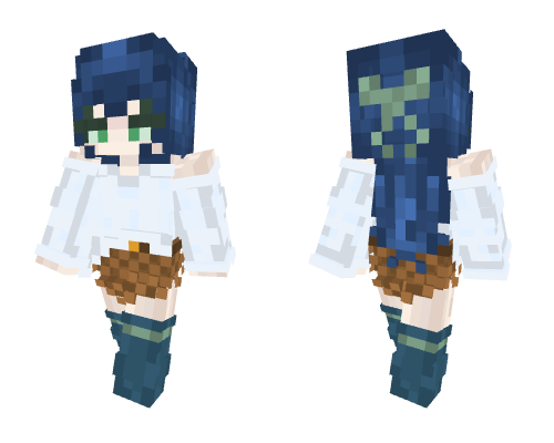 Modern Blue haired Female Minecraft skin