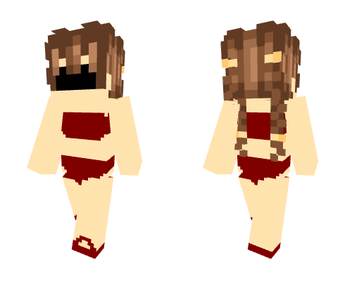 Cute Red Bathing Suit - Female Minecraft skin