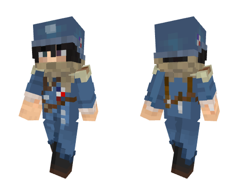 The French Soldier - Helmet & Scarf Minecraft skin
