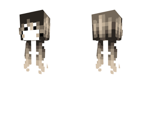Female HB - Long Dark Brown Fade Blonde Pigtails