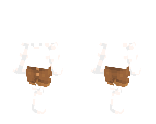 OB - White Sweater w/ Socks & Brown Shorts