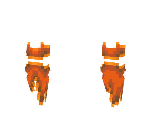 OB - Sleeveless Autumn Fire Orange Dress Minecraft skin