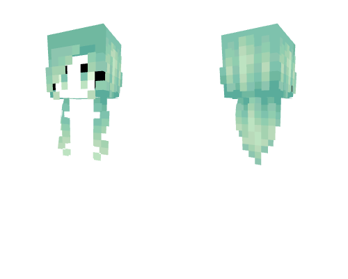 HB ~ Messy Wavy Minty Green Minecraft skin