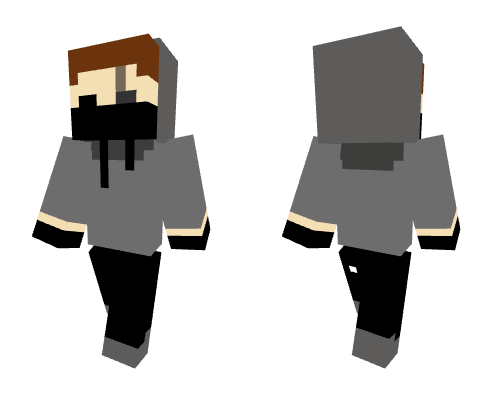Pleasedgoose166 with hood on Minecraft skin