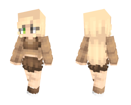 Cute Blonde in Brown Spring Outfit