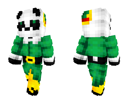 Panda in Elf Suit