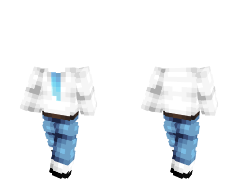 OB - White Suit Top w/ Blue Jeans