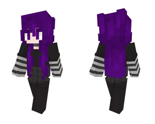 Cute goth girl. Minecraft skin