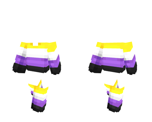 OB ~ Pride Non Binary Sweater w/ Socks Minecraft skin
