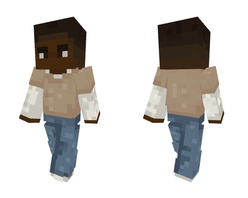 Beige Shirt + Blue Jeans