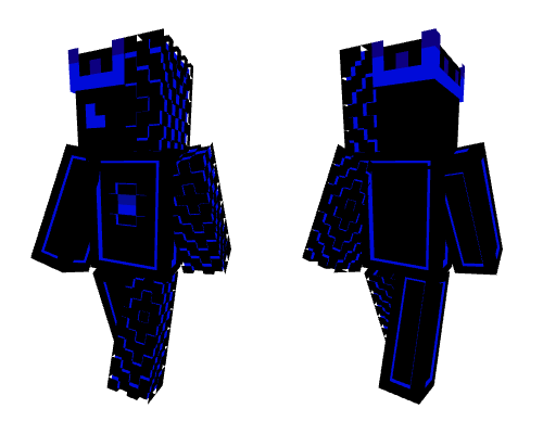 Half Void King Blue Minecraft skin